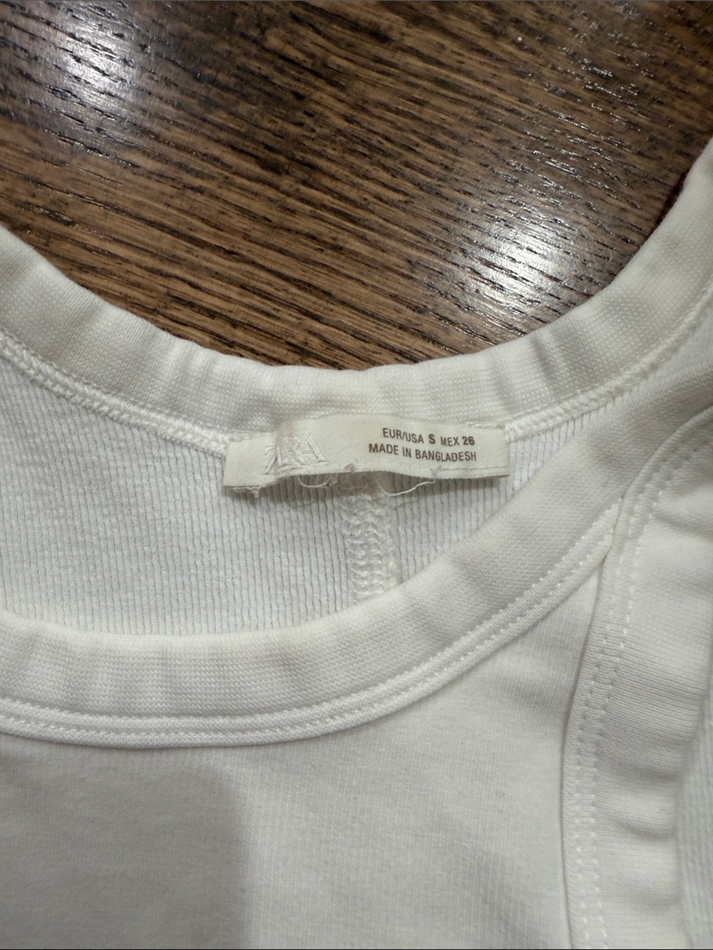 Zara Basic White Ribbed Tank Top - Picture 2 of 3